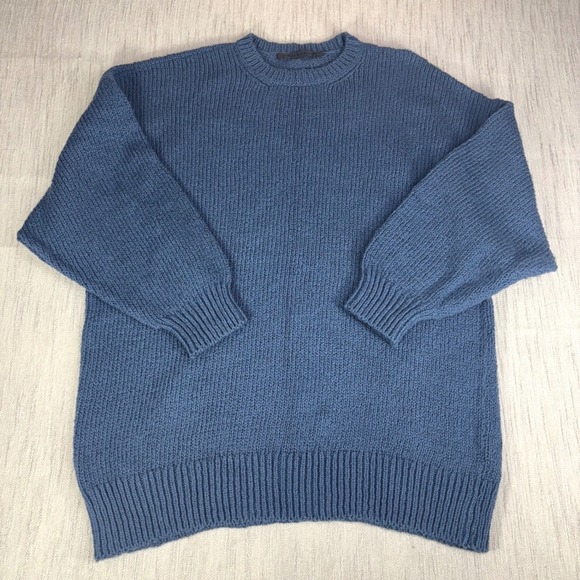 Jenni Kayne Sweaters - Jenni Kayne Everyday Sweater Blue 100% Cotton Crew Neck Medium Preppy Coastal